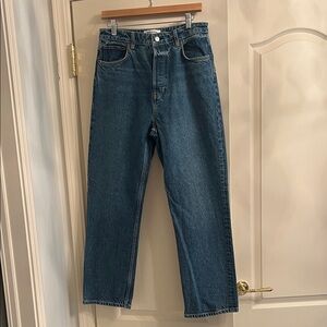 Reformation Blue Straight Leg Cynthia Women's Jeans-sz 30